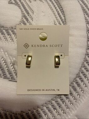 Kendra Scott Small Polished Hoop Earrings - Gold